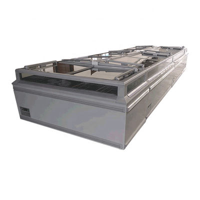 Seafood Sliding Glass Supermarket Tampilan Pulau Freezer