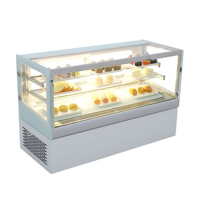 Pintu Geser Kaca 130L Kue Meja Chiller Tampilan Atas